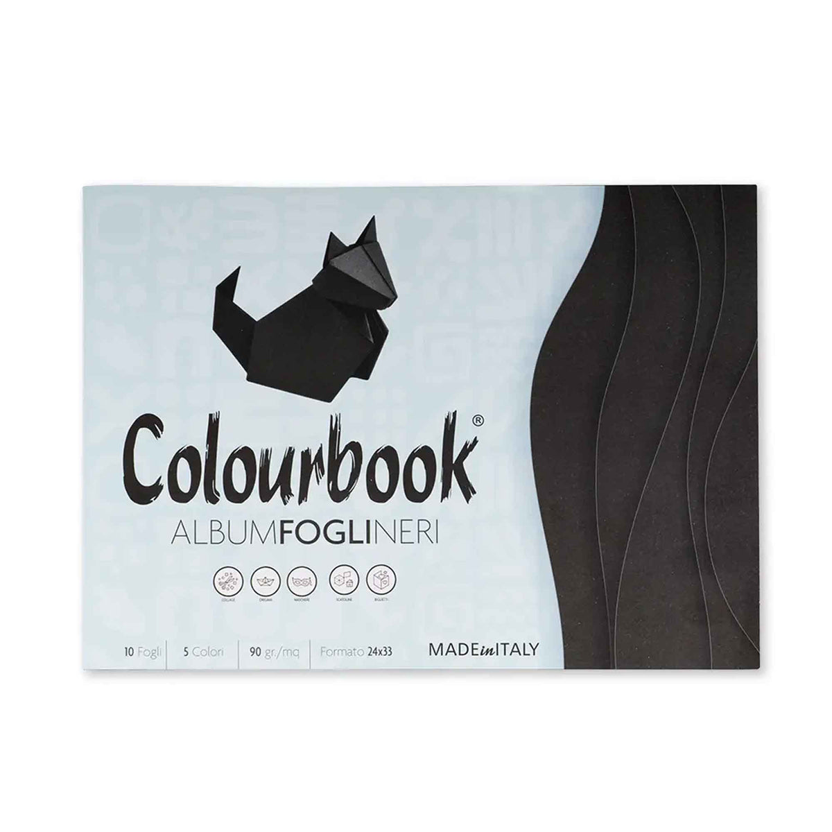 Album 10 Fogli Neri Colourbook 24×33 cm – 90 g/m²