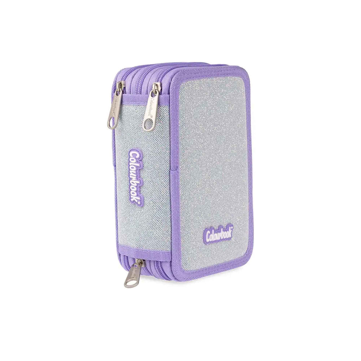 Astuccio 3 zip Glitter