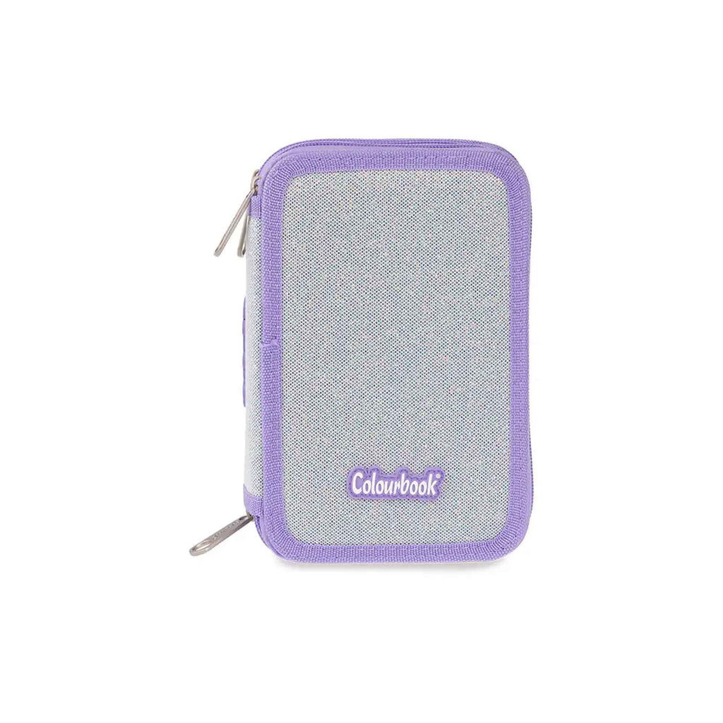 Astuccio 3 zip Glitter