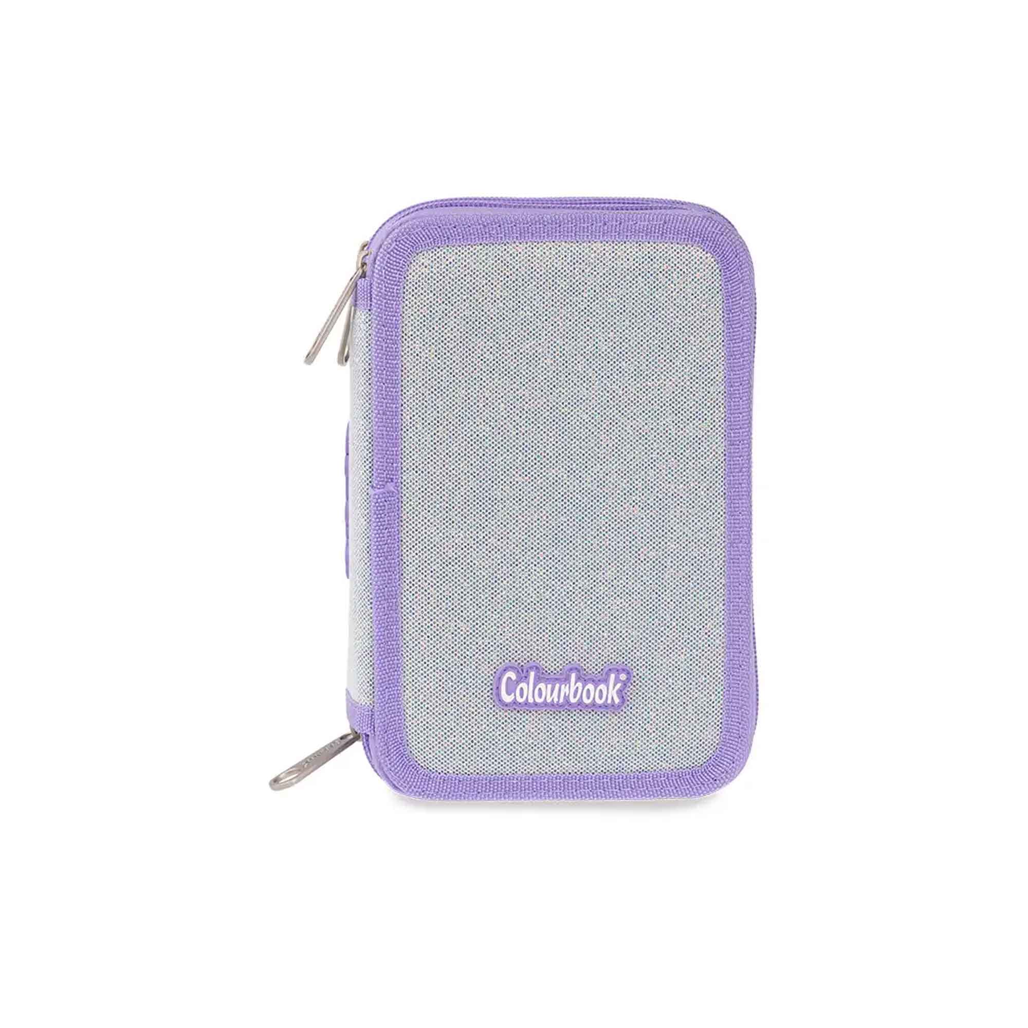 Astuccio 3 zip Glitter
