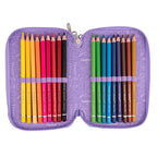 Astuccio 3 zip Glitter