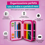 Astuccio 3 Zip Hello Kitty Completo – 44 Pezzi