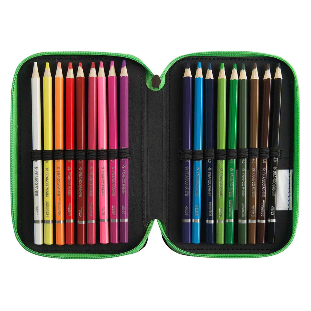 Minecraft Astuccio 3 Zip con Corredo Scuola Mascots