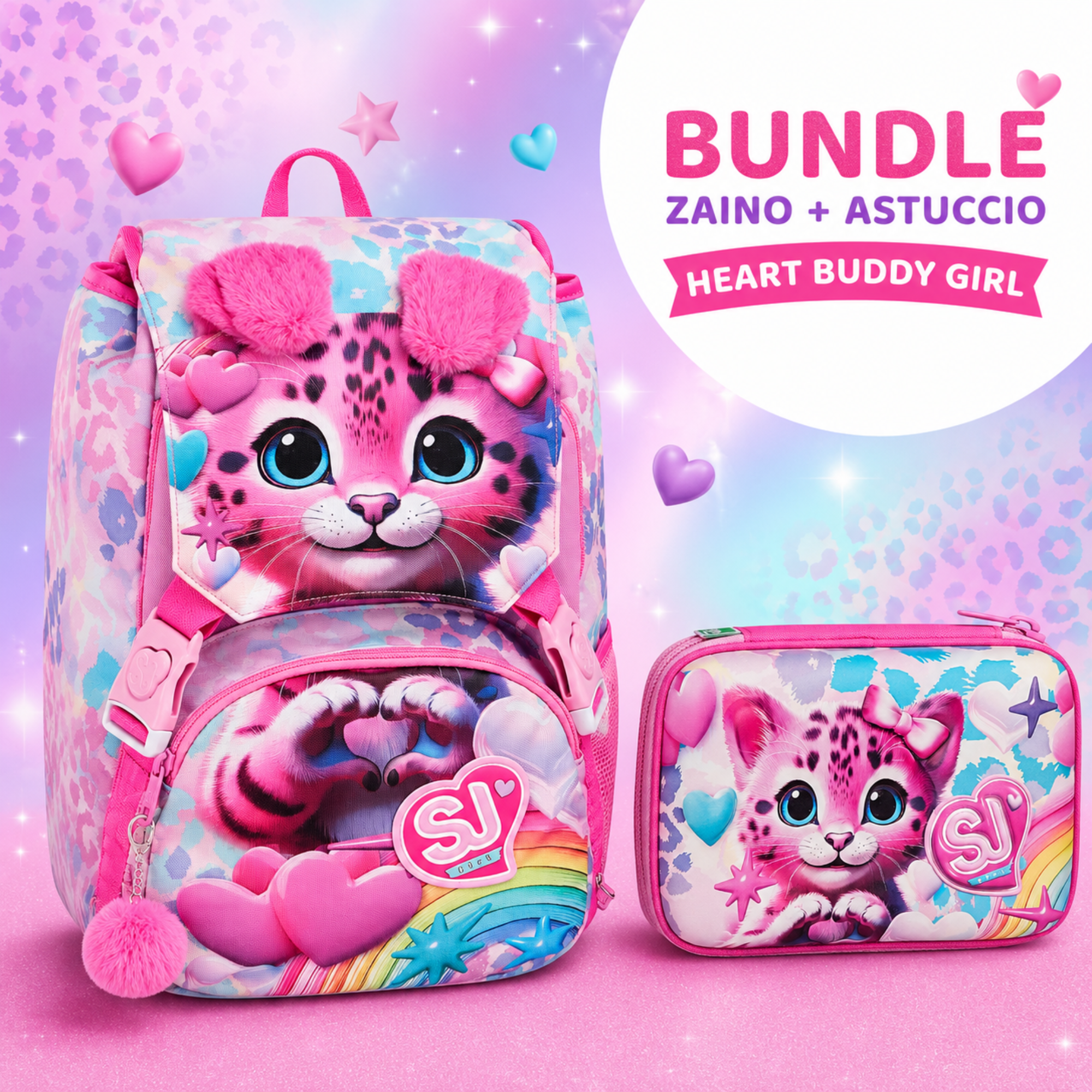 ZAINO ESTENSIBILE BIG - HEART BUDDY GIRL