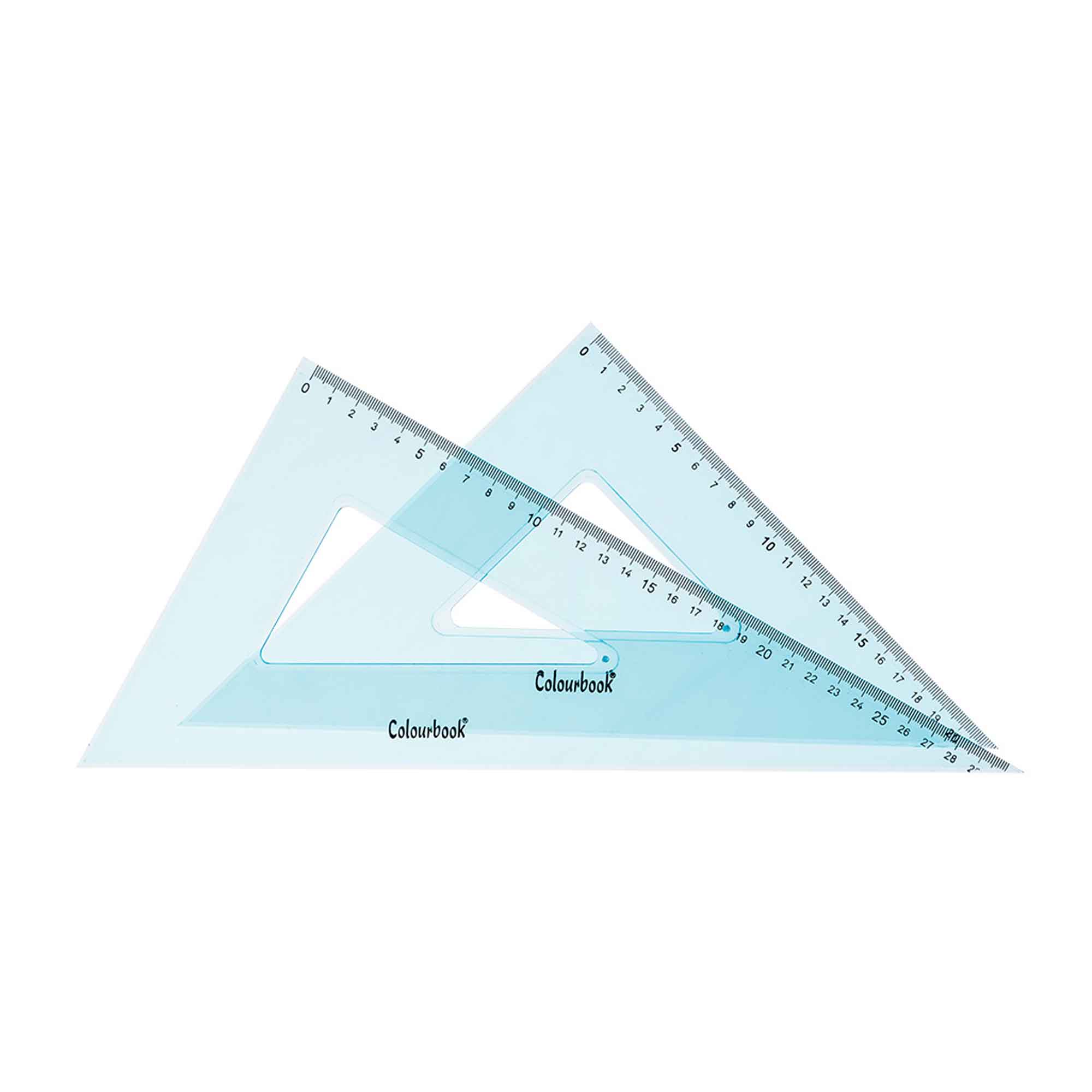 Coppia Squadre Colourbook 45° e 60° – 30 cm