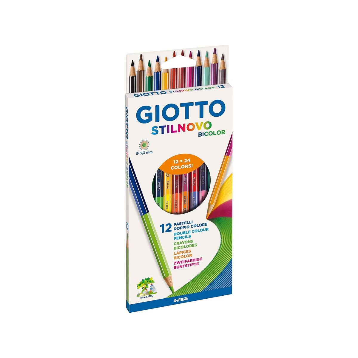 Giotto Stilnovo Bicolor 12 – Pastelli Colorati Doppia Punta