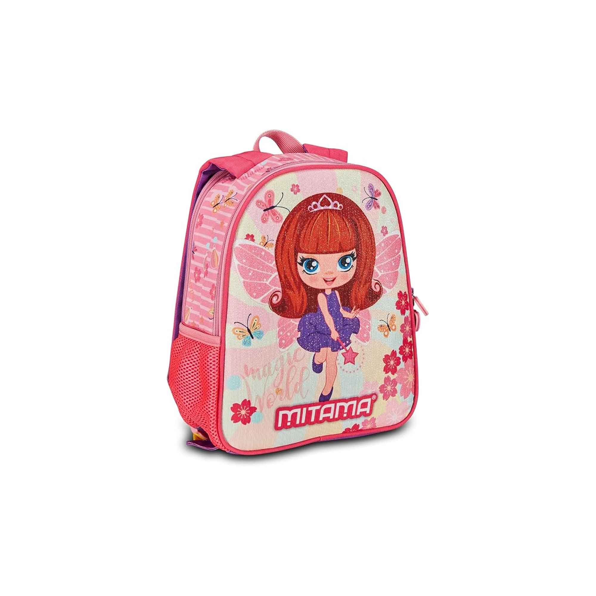 Zaino Spinny Mitama Asilo, Double Face con Doppia Grafica Girl