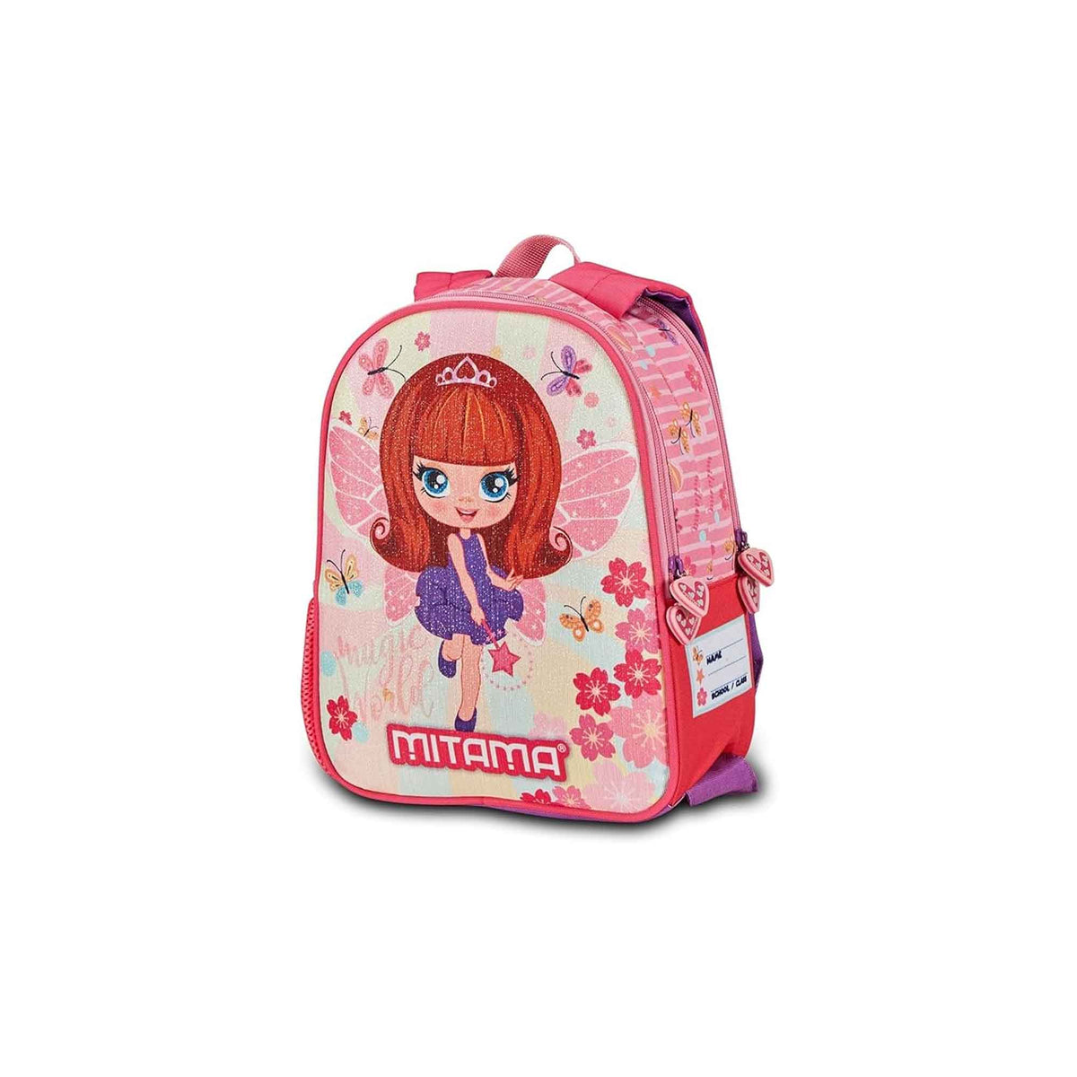 Zaino Spinny Mitama Asilo, Double Face con Doppia Grafica Girl