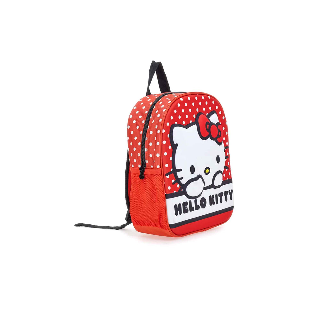 Zaino rosso con stampa in rilievo Hello kitty