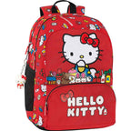 Zaino organizzato Hello kitty Rosso