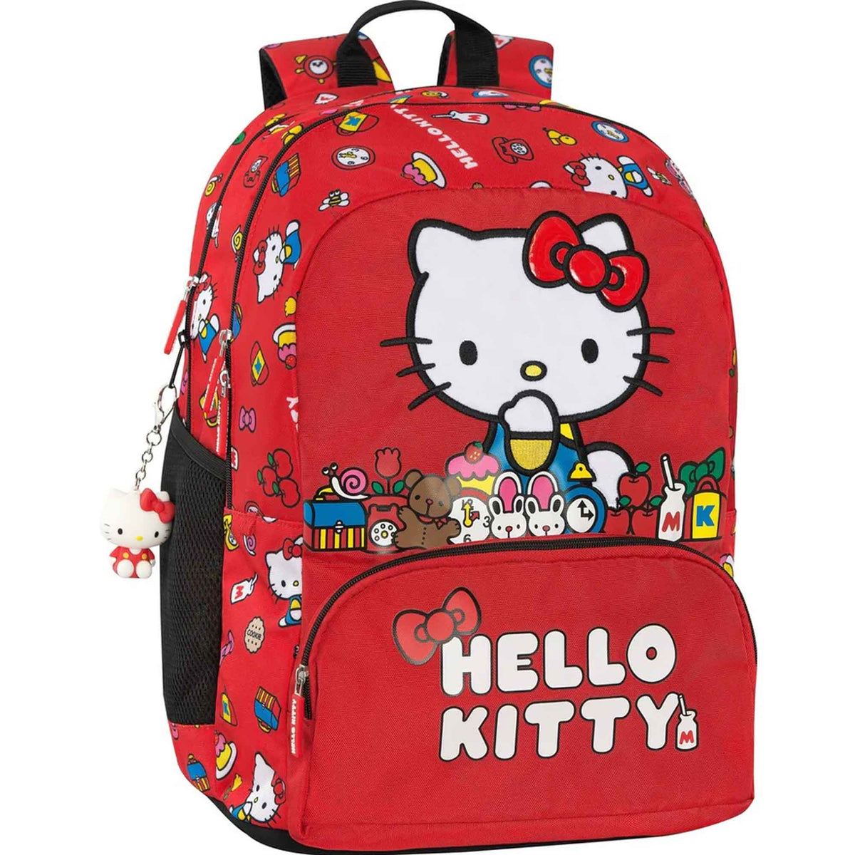 Zaino organizzato Hello kitty Rosso