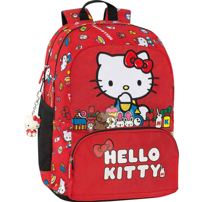 Zaino organizzato Hello kitty Rosso