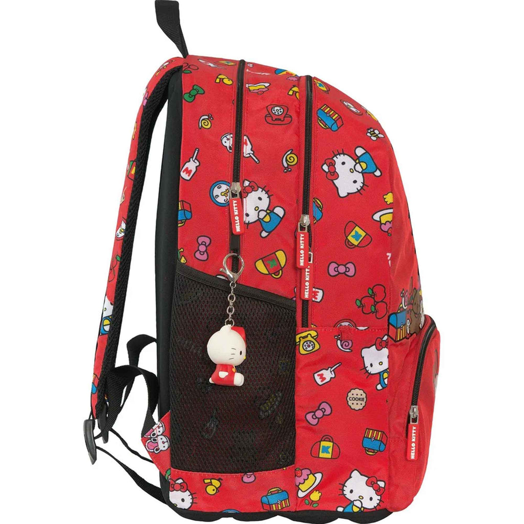 Zaino organizzato Hello kitty Rosso