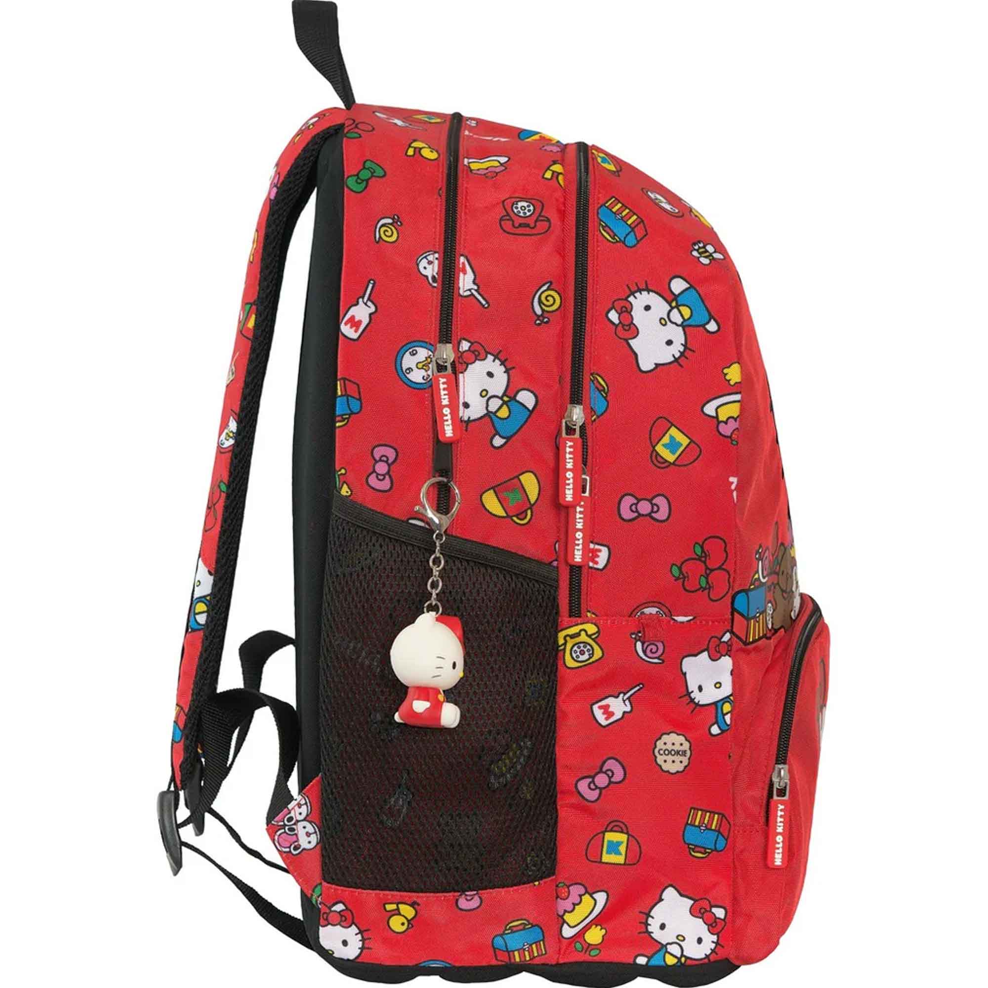 Zaino organizzato Hello kitty Rosso