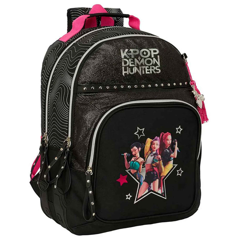 Zaino Round Scuola 3 Zip DEMON HUNTERS con tovaglietta omaggio