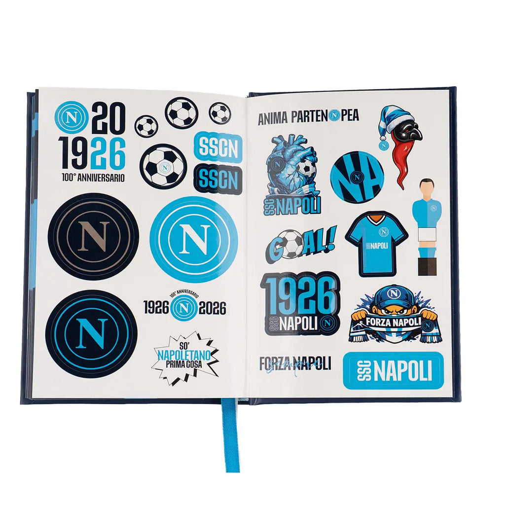 Diario Scuola 12 Mesi SSC Napoli 1926 Colourbook + Blister 3 Penne SSC Napoli in Omaggio