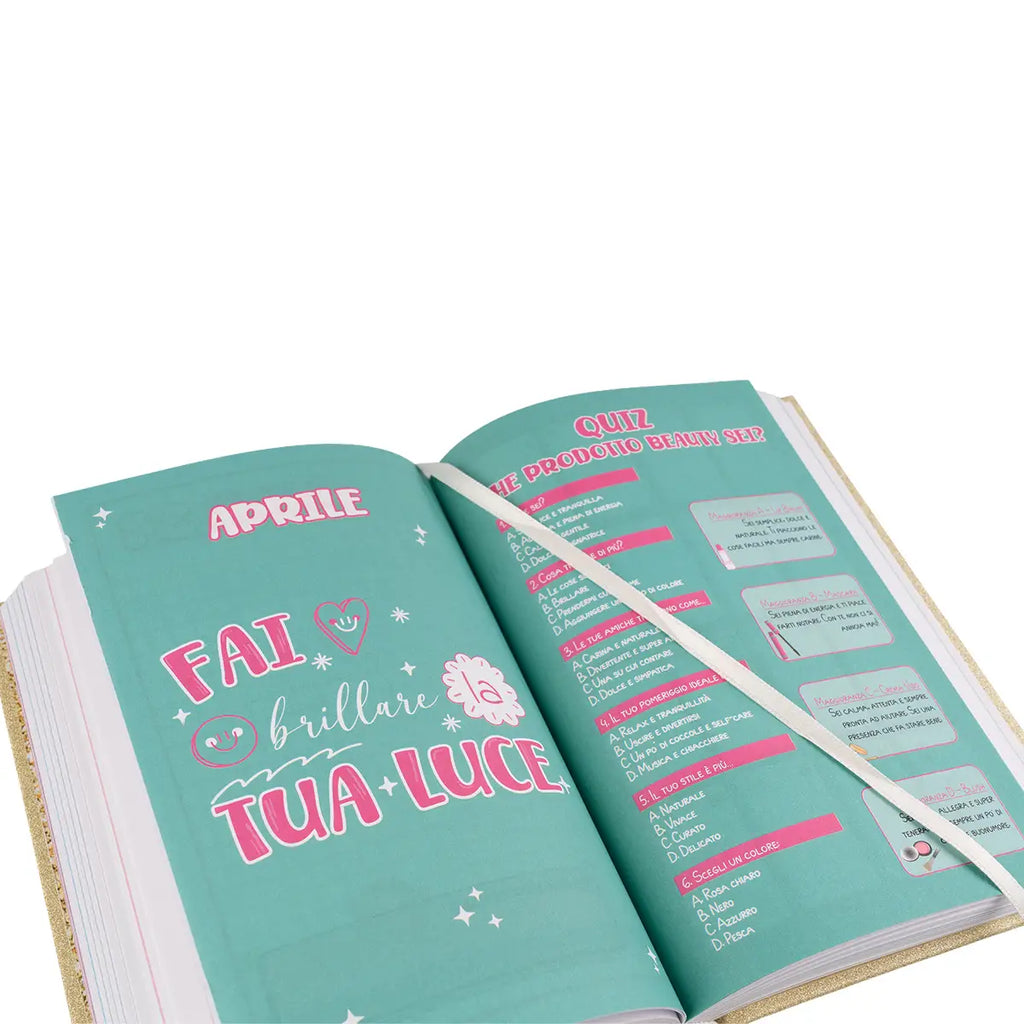 Diario scolastico Glitter 2026-27 - Colourbook
