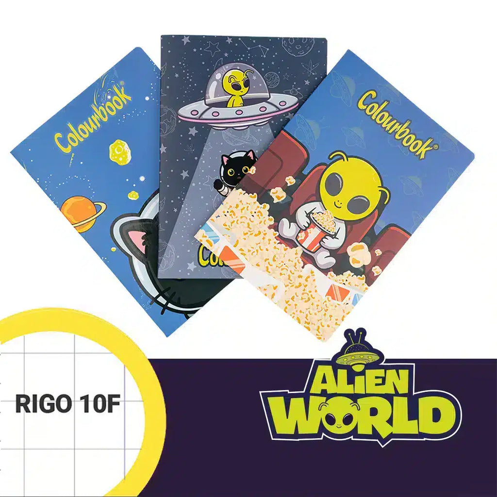 Set 3 Quaderni A4 Alien World Rigo 10F | Colourbook