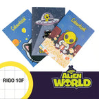 Set 3 Quaderni A4 Alien World Rigo 10F | Colourbook