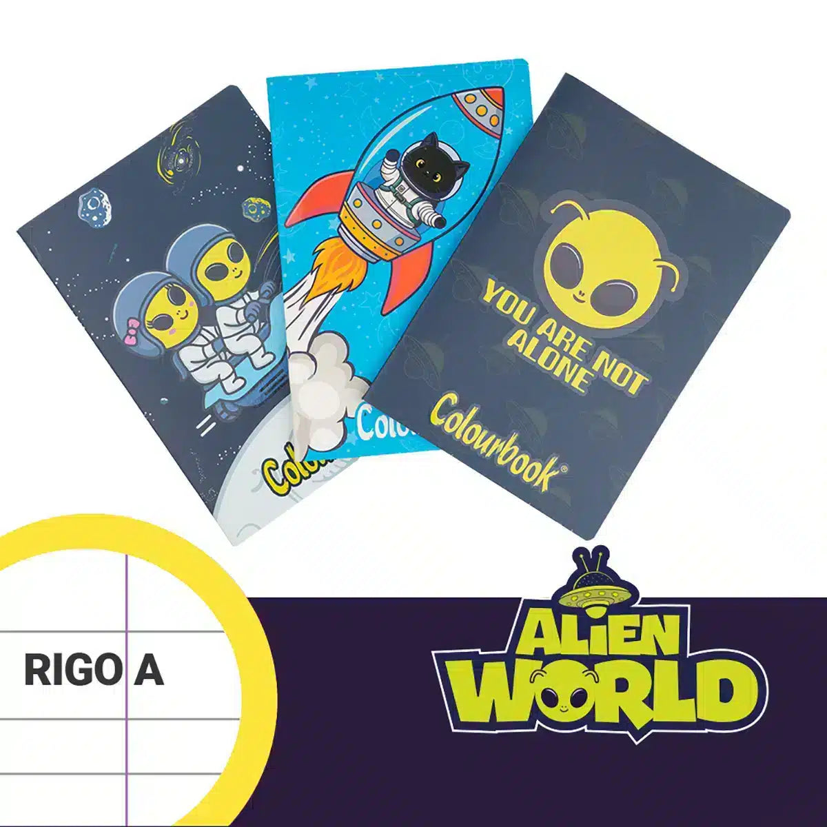 Set 3 Quaderni A4 Alien World Rigo B | Colourbook