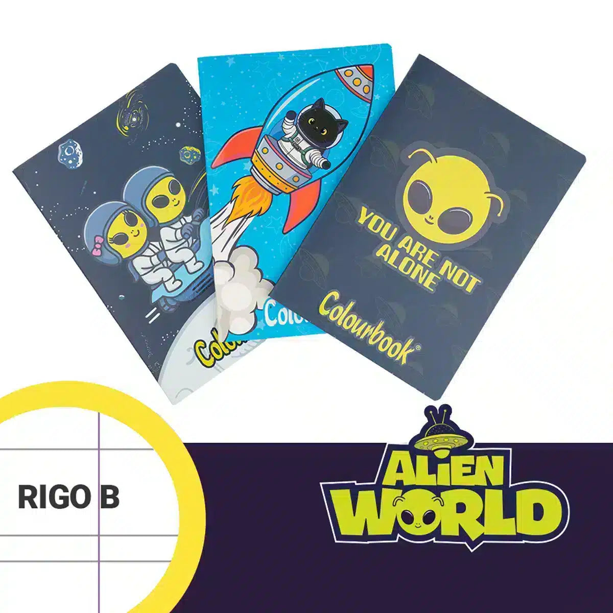 Set 3 Quaderni A4 Alien World Rigo B | Colourbook