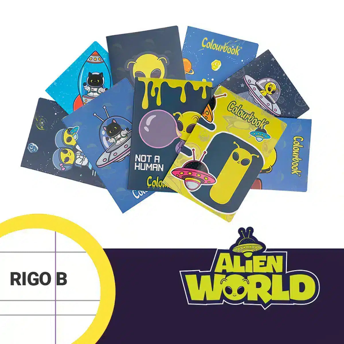 Set 3 Quaderni A4 Alien World Rigo B | Colourbook