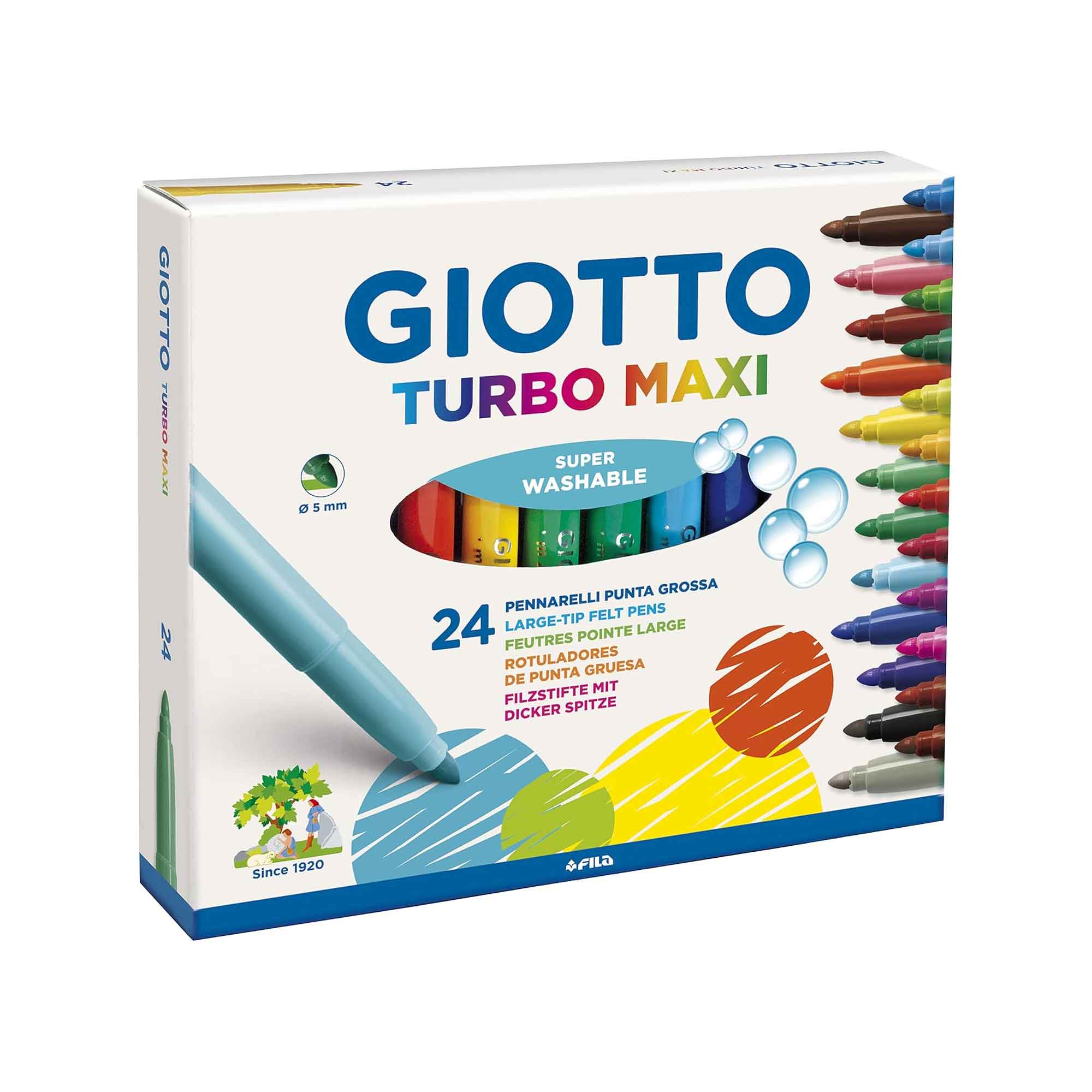 Giotto Turbo Maxi 24 Colori – Pennarelli Punta Larga (Copia)